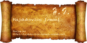 Hajdukovics Izmael névjegykártya